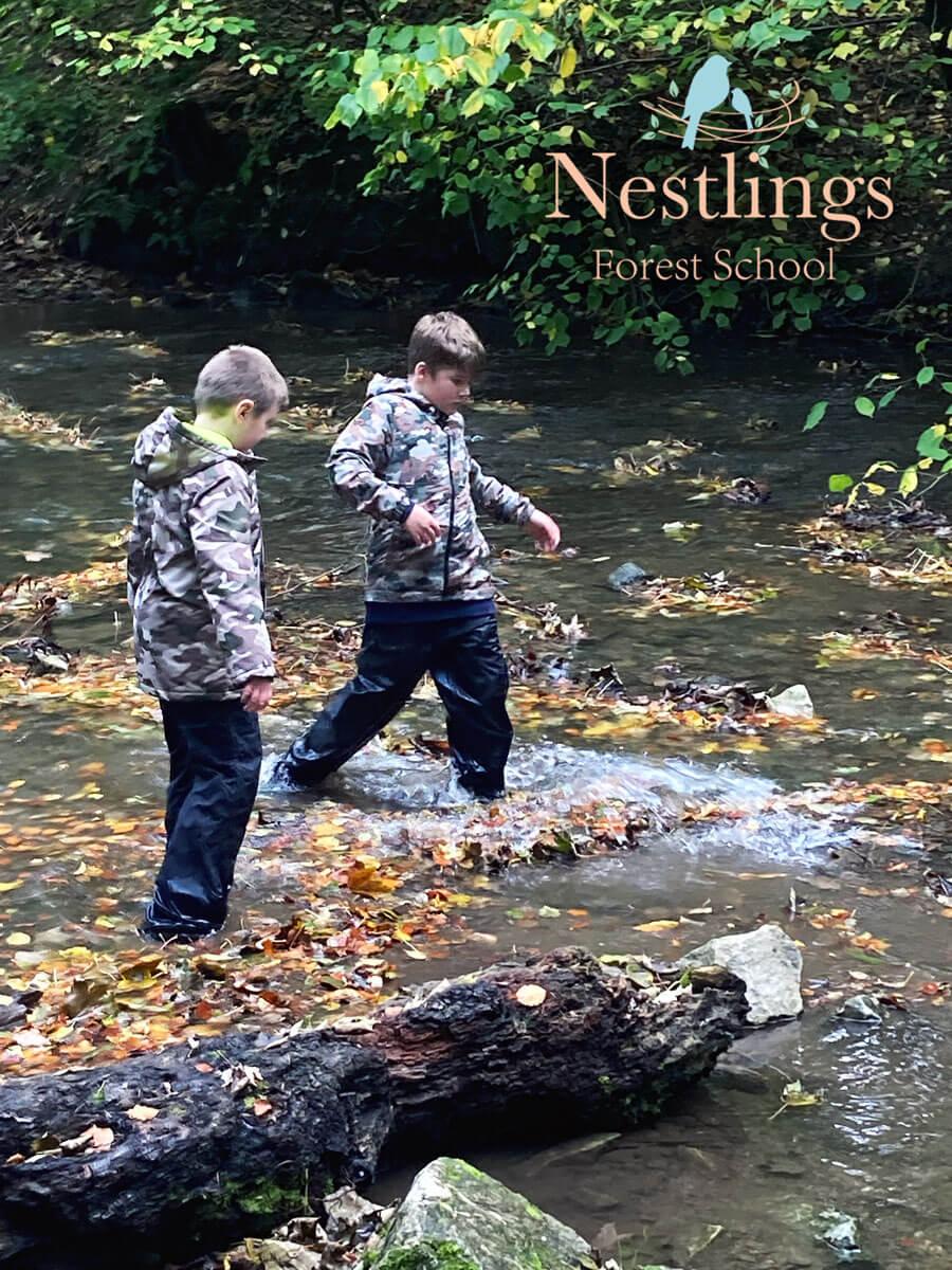 boys in the stream