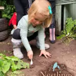 little girl digging