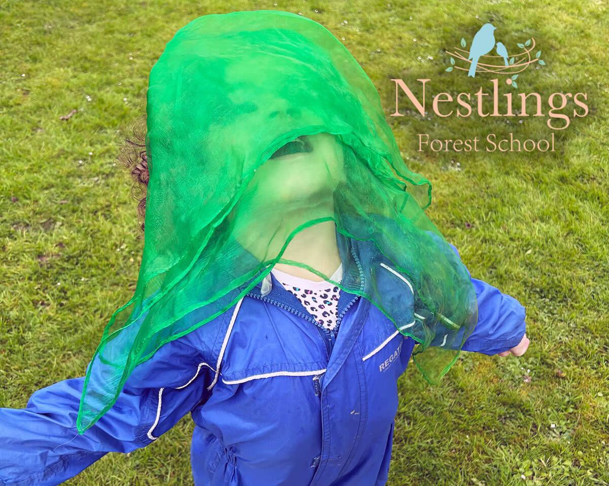 green blanket relaxing