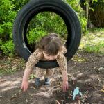 Outdoor tyre swing