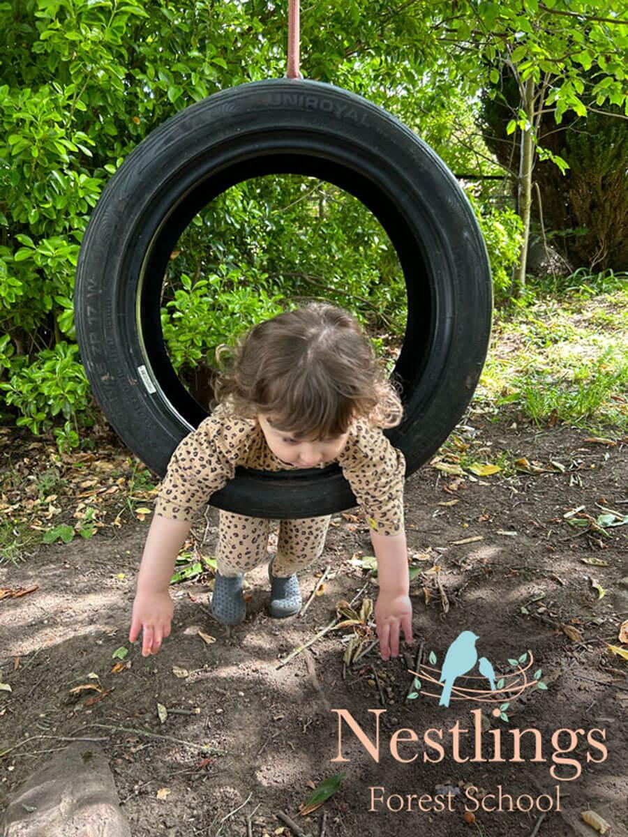 Outdoor tyre swing